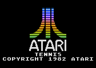 RealSports Tennis title screen for Atari 5200